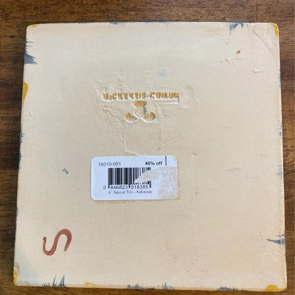 NWT Mackenzie Childs Aalsmeer 6" Porcelain Tile - Picture 2 of 3
